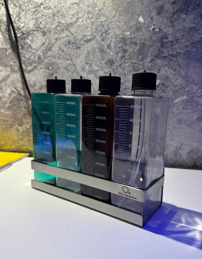 Dosing Pump Bottles, 4x250ml, with stand